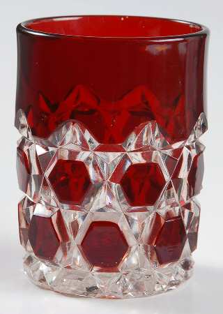 Red Block 6 Oz Flat Tumbler