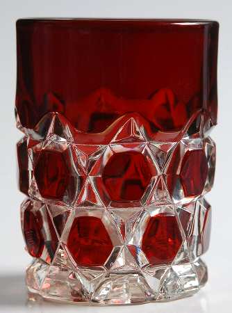 Red Block 8 Oz Flat Tumbler