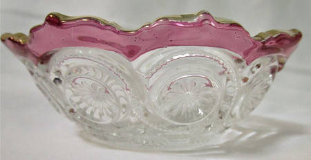 Star In Bull's Eye Ruby Flash Small Fruit Dessert Bowl