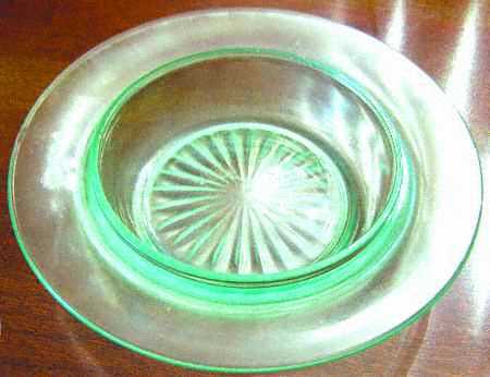 Strawberry Green Round Butter Dish No Lid