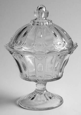Jewel with Dewdrop Candy Dish & Lid
