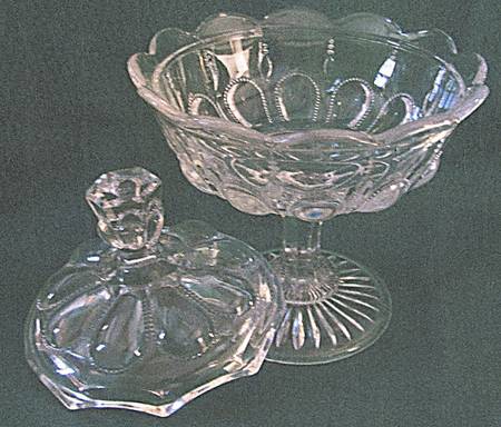 Michigan Clear 4" Compote & Lid