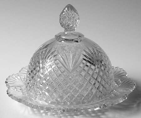 Pineapple & Fan Round Covered Butter
