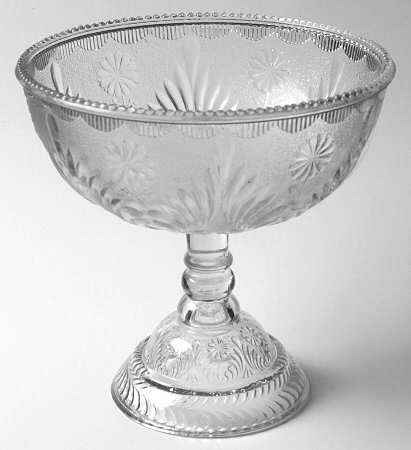 Stippled Daisy 7" Height Open Compote