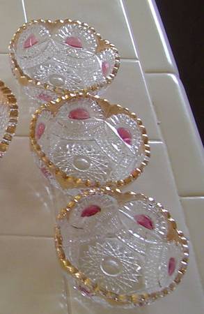 Rising Sun Ruby Flash Small Fruit Dessert Bowl