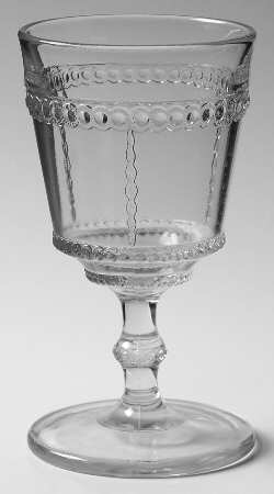 Scalloped Tape Clear Water Goblet