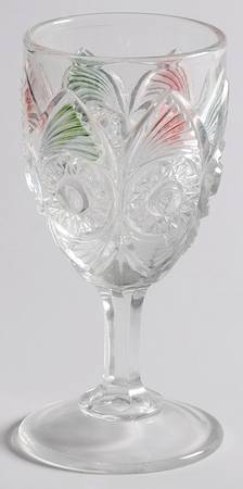 Bulls Eye and Fan Clear Wine Glass