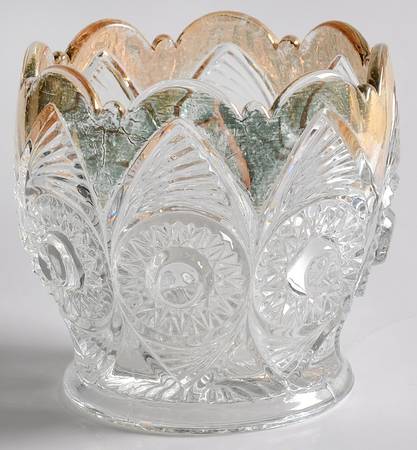 Bulls Eye and Fan Clear 3" Rose Bowl