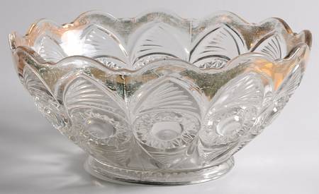 Bulls Eye and Fan Clear Small Fruit Dessert Bowl