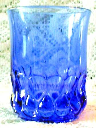 Teardrop and Thumbprint Blue Flat Tumbler