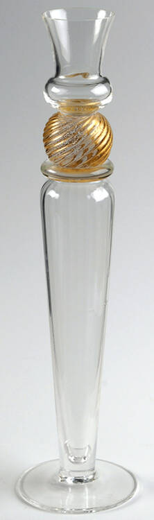 Manhattan Gold 12" Tall Singlelight Candlestick