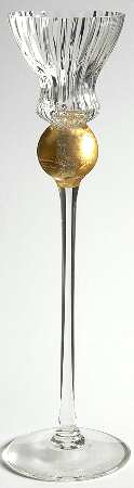Manhattan Gold 10" Tall Single Light Candlestick