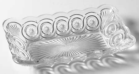 Star in Bull's Eye Clear 10" Rectangular Relish