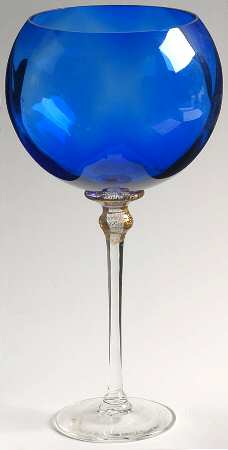Sienna Crystal (Gold) Cobalt Blue Burgundy Wine