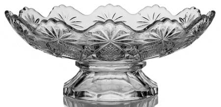 Shoshone Clear 9" Footed Bowl