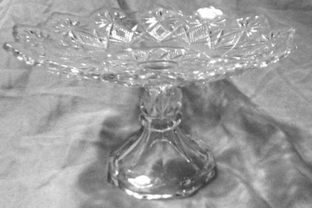 Shoshone Clear Round Compote (Height X Width)