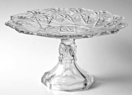 Shoshone Clear Round Cake Stand