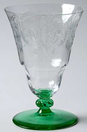 UNK314 Green Stem Footed Tumbler
