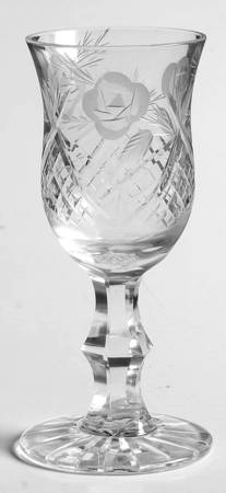 Unk1174 (Starburst Cut Foot) Wine Glass