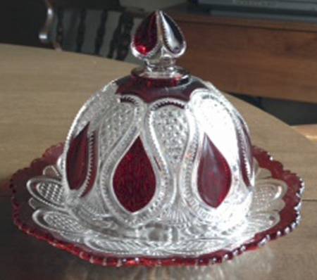 New Jersey Ruby Flash Round Covered Butter