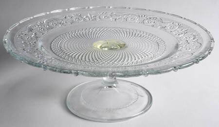 American Provencial Footed Cake Plate