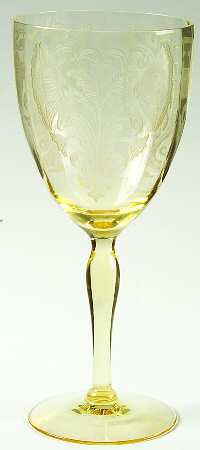 Bellflower Yellow (Stem #66) Water Goblet
