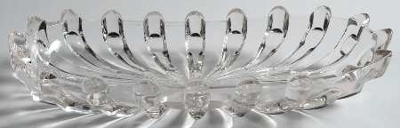 Broken Column Clear 10" Oval Relish