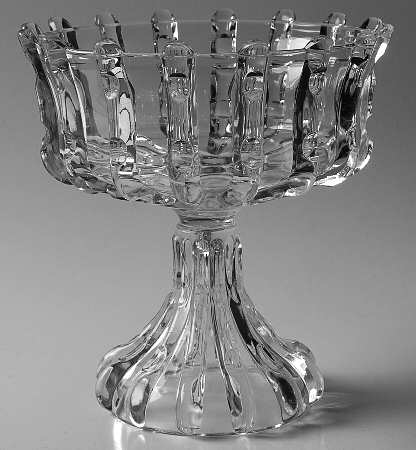 Broken Column Clear 12" Tall Compote No Lid