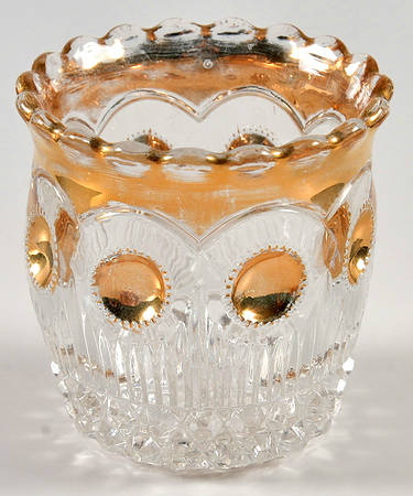 Manhattan Clear (Gold Dots) Toothpick Holder