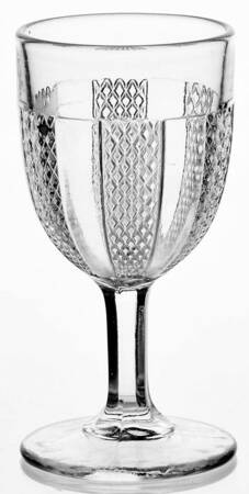 Flat Diamond Wine Glass