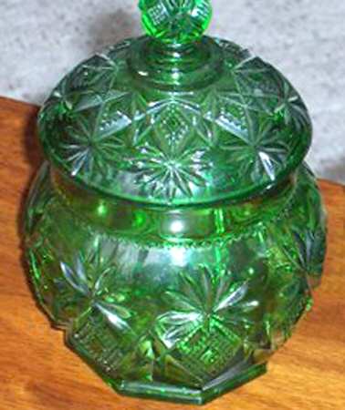 Shoshone Emerald Green Sugar Bowl & Lid