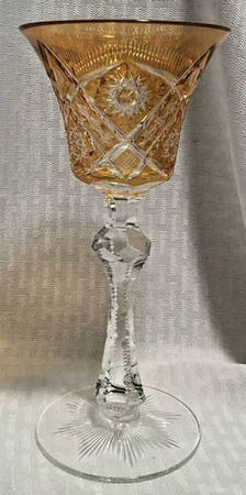 Unk1837 Amber Water Goblet