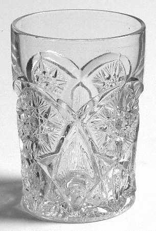 Fan and Hobstar Clear Flat Tumbler