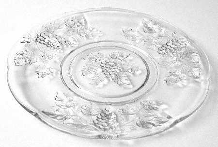 Paneled Grape Clear Luncheon Plate