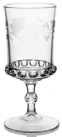 Dakota Cut Fern Berries Water Goblet with Wafer Stem