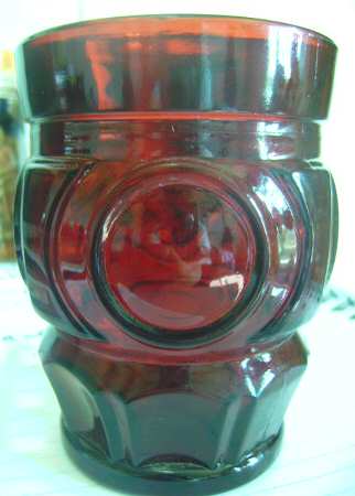 Bullseye-Ruby Flat Tumbler