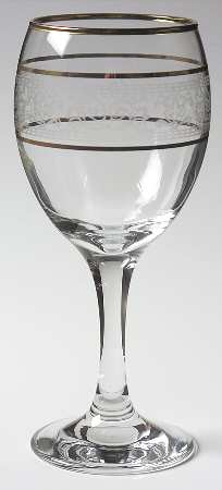 Paloma Gold Wine Glass