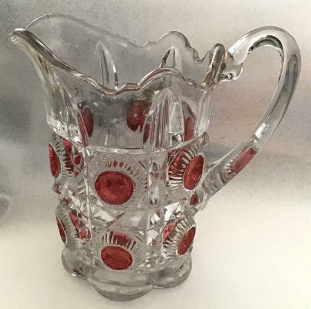 Bull's Eye and Daisy Ruby Flash (No Trim) 40 Oz Pitcher