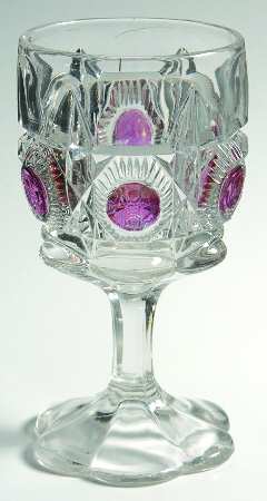 Bull's Eye and Daisy Ruby Flash (No Trim) by US Glass