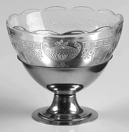 UNK2410 Clear Sherbet with Metal Holder