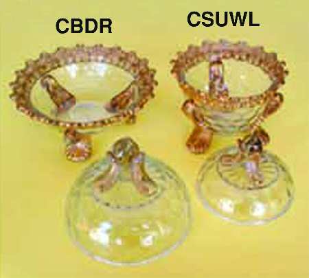 Honeycomb with Flower Clear (Gold Trim) Sugar Bowl & Lid
