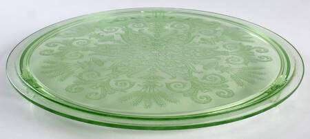 UNK2510 Green Footed Cake Plate