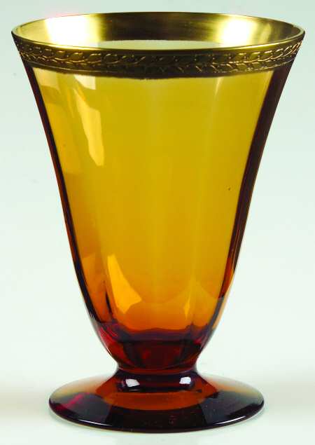 Laurel - Amber (Unknown Stem) 9 Oz Footed Tumbler