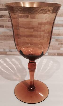 Laurel - Amber (Unknown Stem) Wine Glass