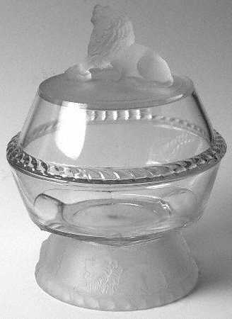 Lion 5" Compote & Lid