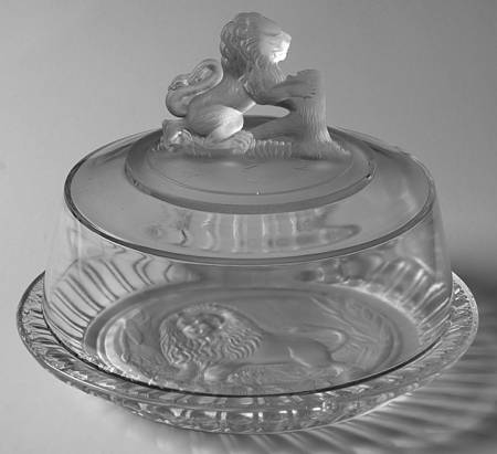Lion Cheese Dish & Lid