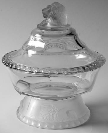 Lion 6" Compote & Lid