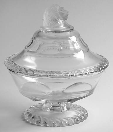 Lion 6" Width Low Covered Compote
