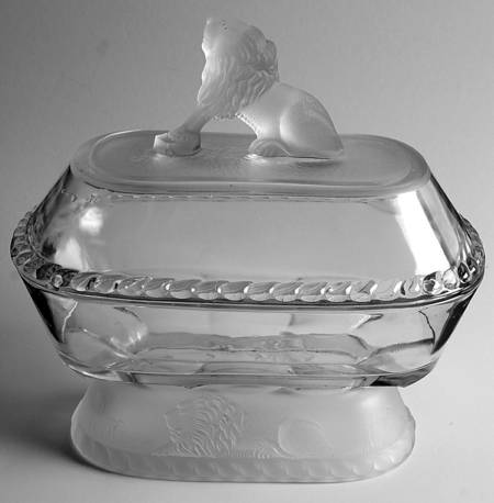 Lion 8" Length Oval Compote No Lid