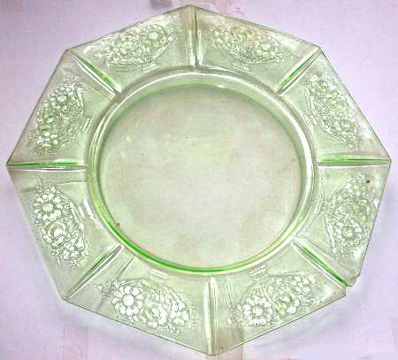 Floradora Green Luncheon Plate
